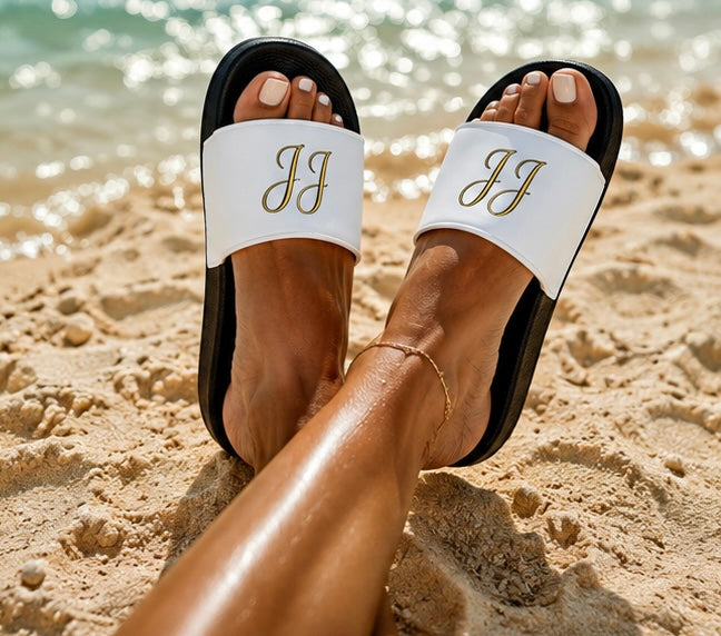 Journeys with Jojo Women's Slide Sandals — White & Black